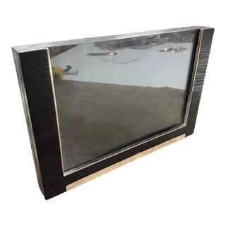 1980s Modern Sterling Silver and Ebonized Wood Picture Frame by Silvan For Sale