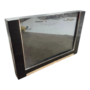 1980s Modern Sterling Silver and Ebonized Wood Picture Frame by Silvan