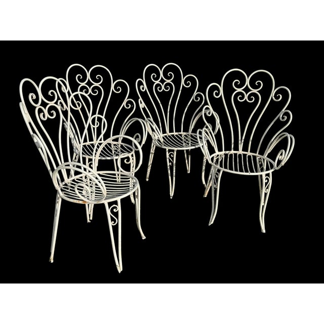 Provencal Armchairs in Wrought Iron, 1960s, Set of 4 For Sale - Image 3 of 14