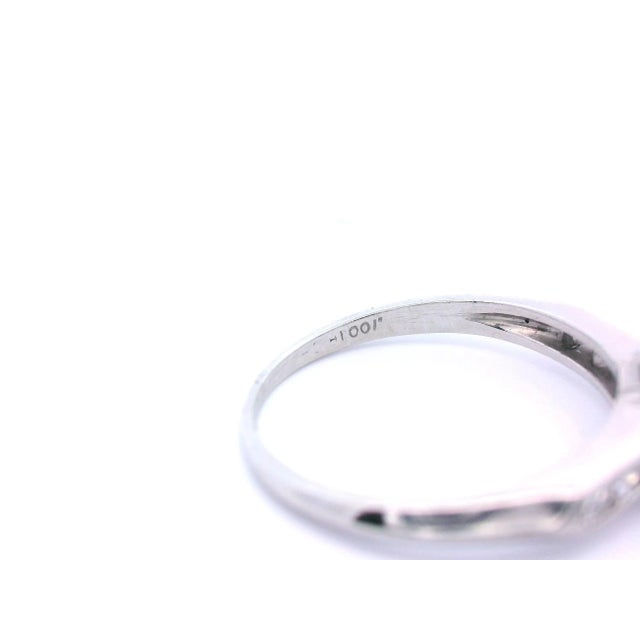 1930s Platinum Art Deco Diamond Engagement Ring, Size 4.5 For Sale - Image 10 of 10