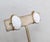 1960s Vintage 1960s Signed Napier Oval White Resin Raised Design Clip Earrings-2 Pieces For Sale - Image 5 of 7