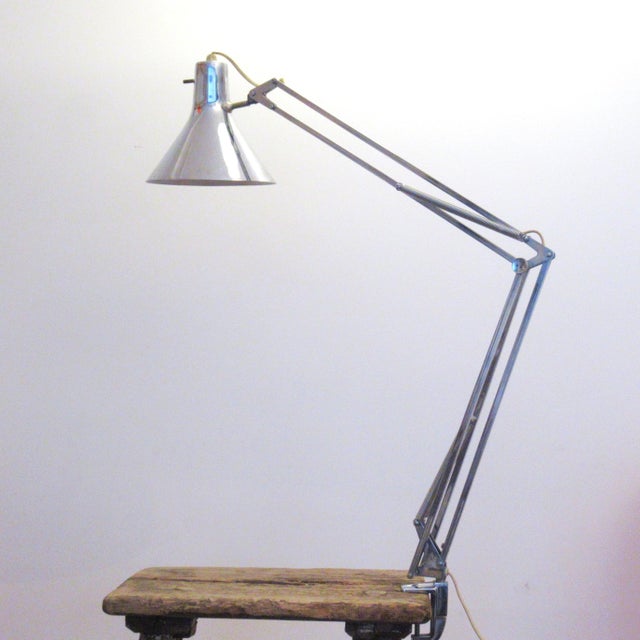 Luxo L 1 Chrome Articulated Lamp by Jac Jacobsen, 1970s For Sale - Image 11 of 11