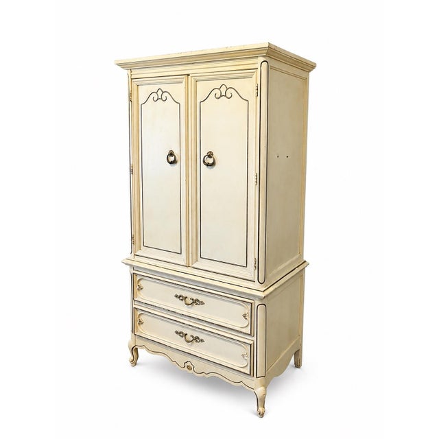 2000 - 2009 Vintage French Provincial Wardrobe Armoire For Sale - Image 5 of 9