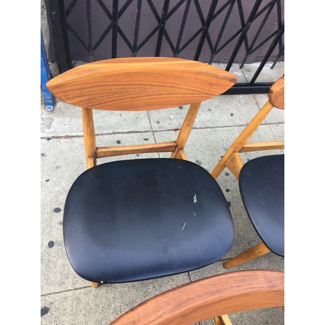 Teak & Oak Dining Chairs Set of 10 Chairish