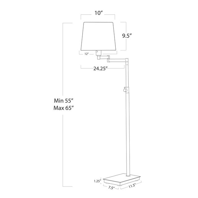 Not Yet Made - Made To Order Regina Andrew Virtue Steel Floor Lamp, Natural Brass For Sale - Image 5 of 6