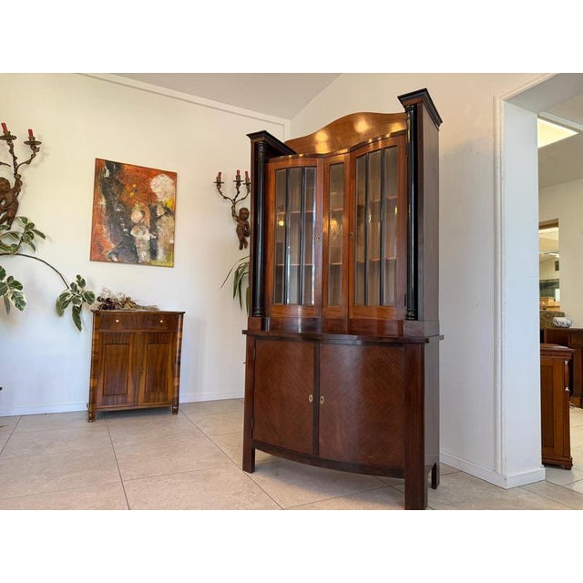 Art Nouveau Oak Veneer Buffet, 1900s For Sale - Image 13 of 13