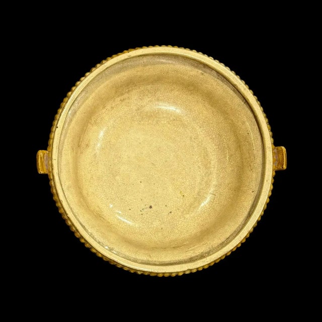 Ceramic Antique Majolica Figural Tazza Centerpiece With Maiden & Cherub For Sale - Image 7 of 7