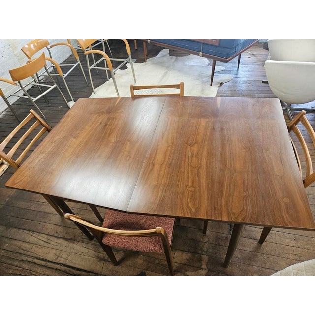 Mid-Century Modern Walnut Dining Table For Sale - Image 4 of 8
