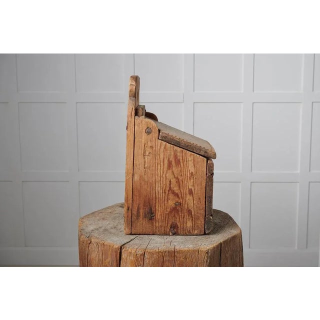 Antique Northern Swedish Folk Art Handmade Flour Box For Sale - Image 6 of 8