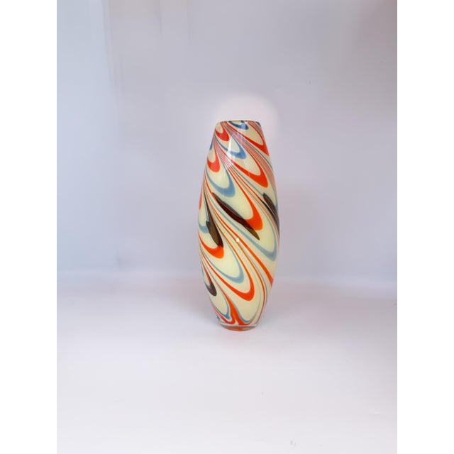 Vintage Encased Art Glass Murano Vase For Sale - Image 10 of 13