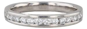 0.45ctw Diamond Wedding Band 950 Platinum Size 7 Stackable Anniversary Ring Igi