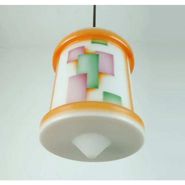 Large Art Deco Glass Ceiling Light For Sale - Image 10 of 11