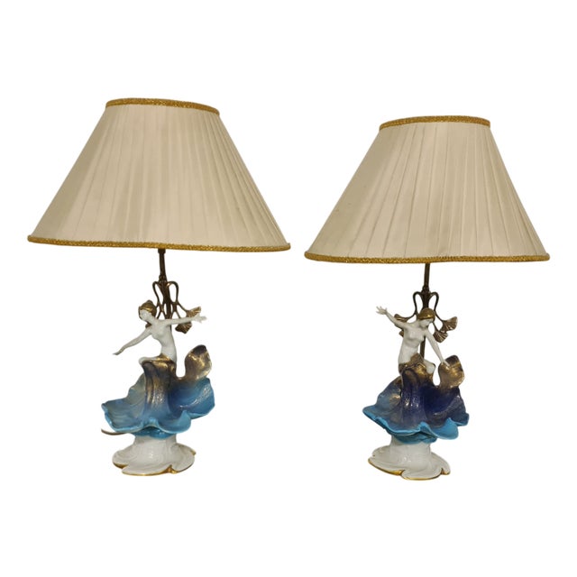 Porcelain Lampshades from Mangani Firenze, 1980s, Set of 2 For Sale