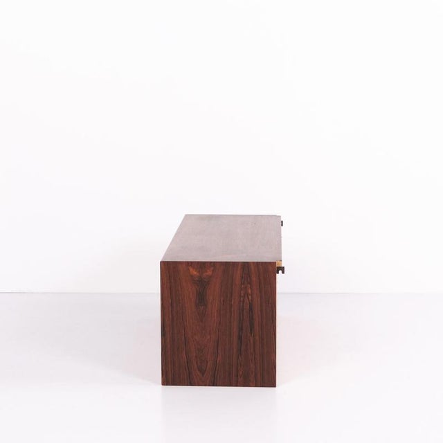 Wall-Mounted Rosewood Cabinet with Sliding Doors, 1960s For Sale - Image 12 of 13