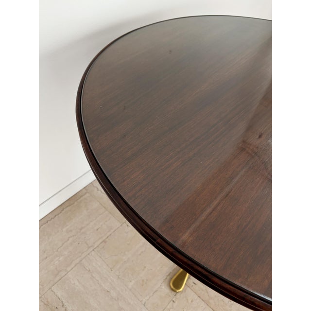 1950s Vintage Italian Glass and Brass Table by Paolo Buffa, 1950s For Sale - Image 5 of 11