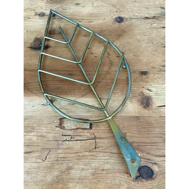 Vintage Italian Brass Leaf Trivet - 195 For Sale - Image 12 of 12