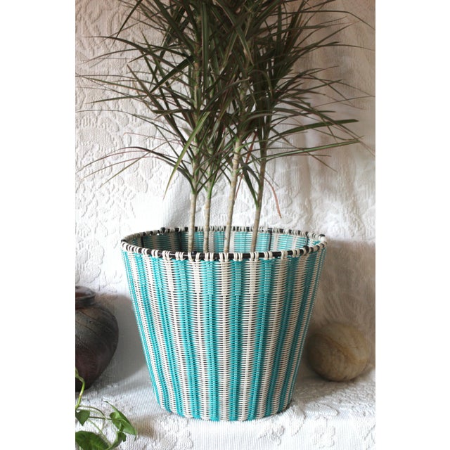 Extra Large Woven planter - Plastic twine planter - large pot - houseplant - plastic pot - arts and crafts - large...