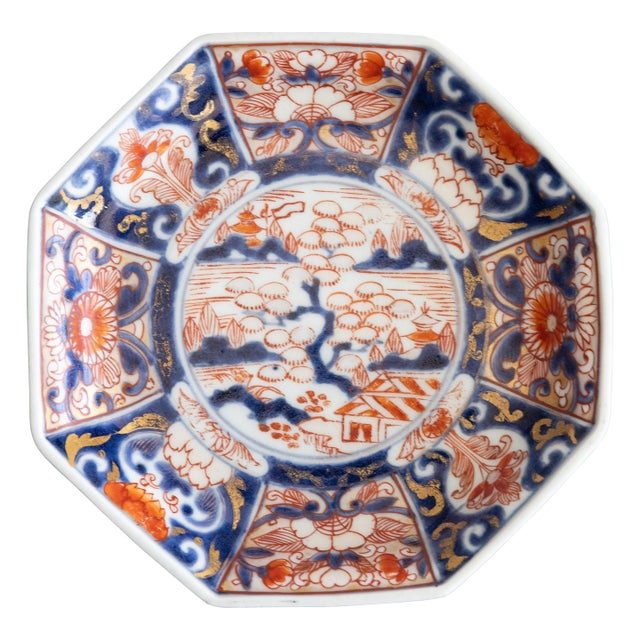 Antique 19th Century Japanese Imari Octagonal Plate For Sale