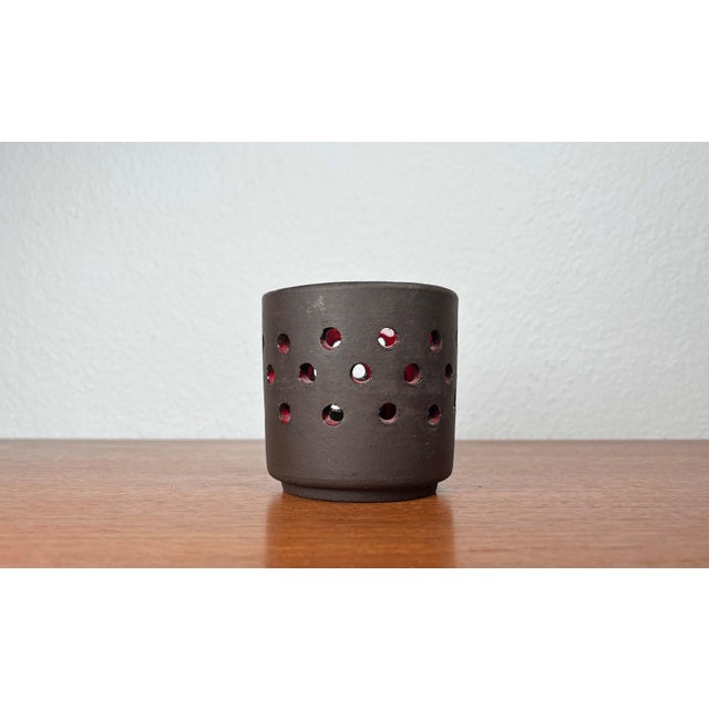1960s Mid-Century Modern Danish Studio Pottery Candleholder from Lehmann Pottery, 1960s For Sale - Image 5 of 18