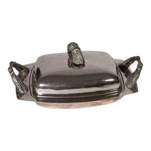 Vintage Silver Tassel Butter Dish