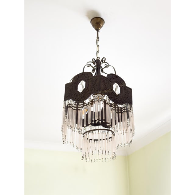 Mid-Century Metal and Glass Ceiling Lamp, 20th Century For Sale - Image 14 of 14
