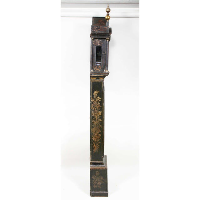 Green George III Green Japanned Tall Case Clock For Sale - Image 8 of 11