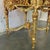 Baroque Grand French Baroque Round Coffee Table – Beige Marble Top With Ornate Gold Leaf Details For Sale - Image 3 of 7