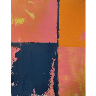 Original Abstract Colorfield Painting on 14” by 11” Stretched Canvas For Sale