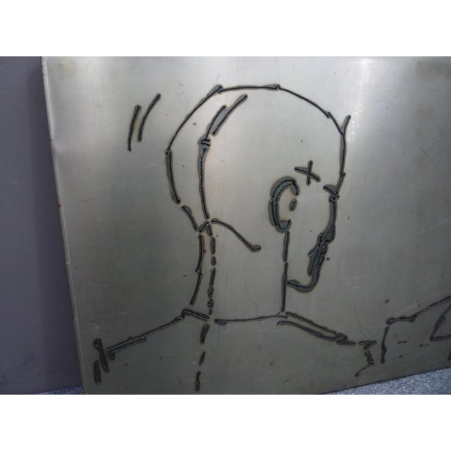 Brutalist Handmade Metal Wall Art by Gui Gui, 1993s For Sale - Image 6 of 15