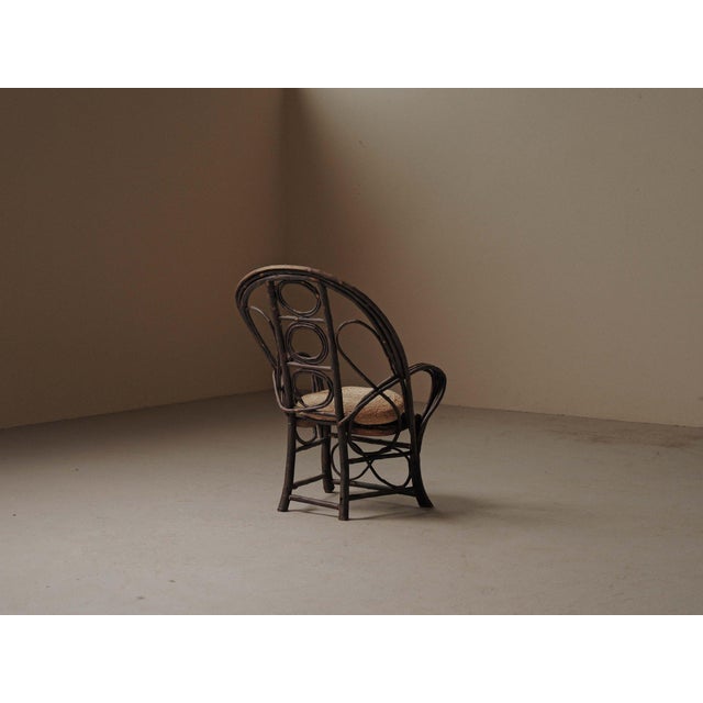 Antique French Folk-Art Hazel Branch Armchair, 1890s For Sale - Image 9 of 18