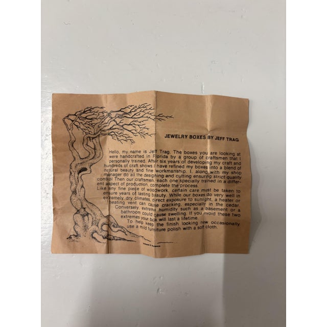 Handcrafted Burl Wood Jewelry Box by Jeff Trag, 1980s For Sale - Image 11 of 11