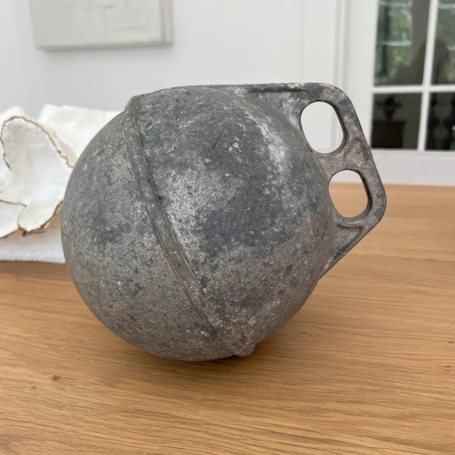 Large Antique metal fishing float