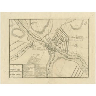 Battle Map of Allied Army Camp at Denain France, 1729 For Sale