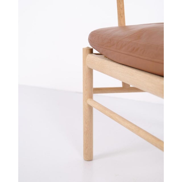 Colonial Armchair Model PJ149 in Oak with Cognac Leather by Ole Wanscher, 1949, Set of 2 For Sale - Image 11 of 13