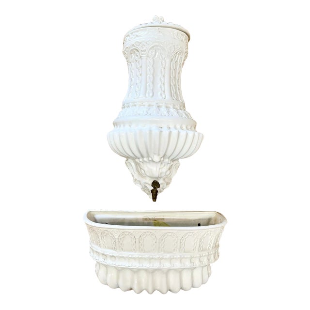 Antique Italian Large Wall Lavavo For Sale