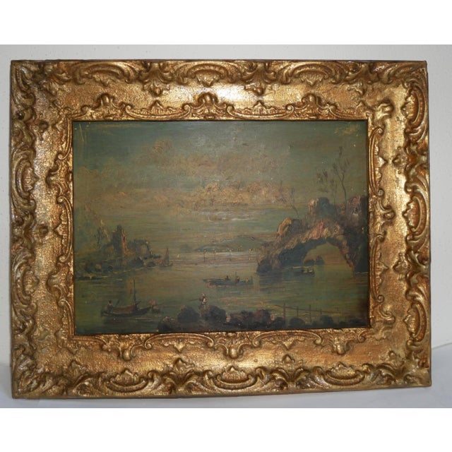 Metal Unknown, Seascape, 1800s, Oil and Copper For Sale - Image 7 of 15