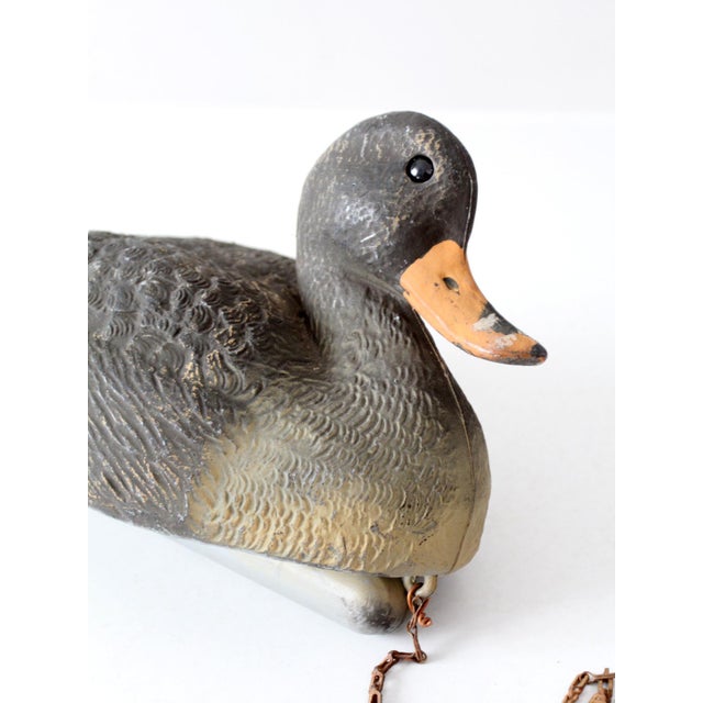 Vintage 1970s Victor Mallard Hen Duck Decoy With Weight For Sale - Image 11 of 14
