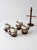 Ceramic Vintage Handmade Studio Pottery Mug Set With Wooden Stand - Set of 5 For Sale - Image 7 of 17