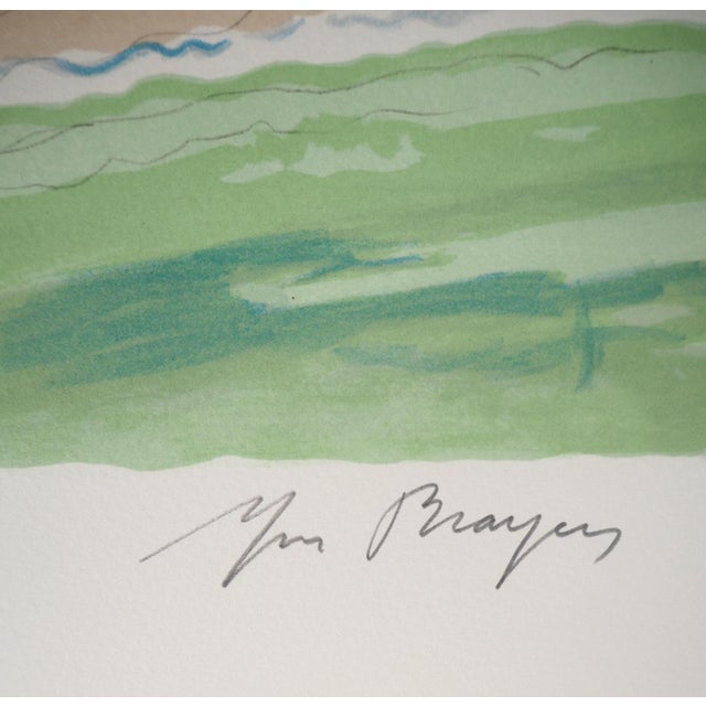 Yves Brayer, The Fishing Port of Callelongue, Original Signed Lithograph For Sale - Image 4 of 8