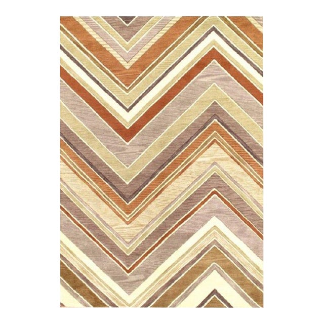 Contemporary Pasargad DC Multi Color Hand Tufted Rug For Sale