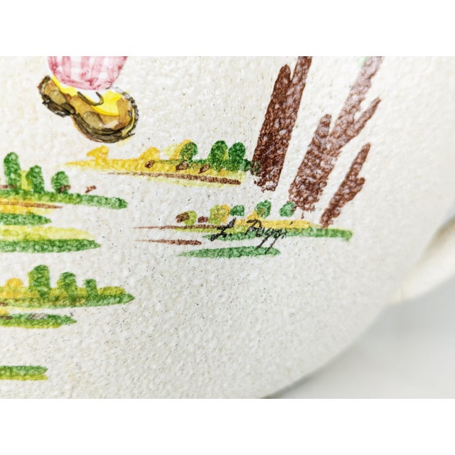 Large handmade ceramic vase, produced in Italy between the late 1940s and early 1950s by the prestigious ceramic factory...