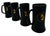1960s the Playboy Club Matte Black & Gold Glass Beer Steins - Set of 4 For Sale - Image 4 of 14