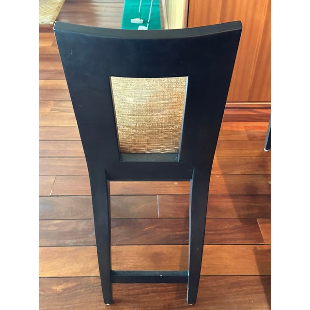 Transitional Donghia Counter Height Upholstered Stools , Set of 4 For Sale In Chicago - Image 6 of 8