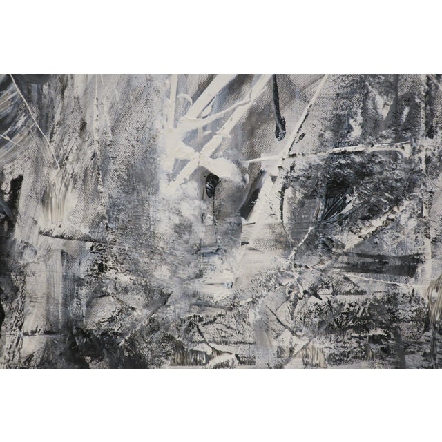Abstract Leila Pinto "Brexit I" Acrylic Painting on Canvas For Sale - Image 3 of 6