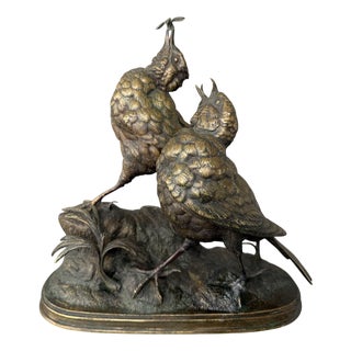 Ferdinand Pautrot, Bird, 1866, Bronze For Sale