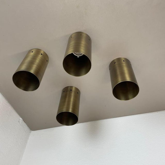 Minimalist Brass Hole Pattern Tube Wall Sconces, Italy, 1970s, Set of 2 For Sale - Image 14 of 18