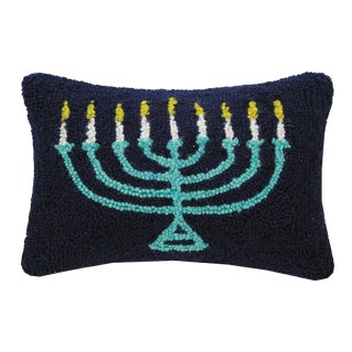Menorah Hook Pillow 8" x 12" For Sale