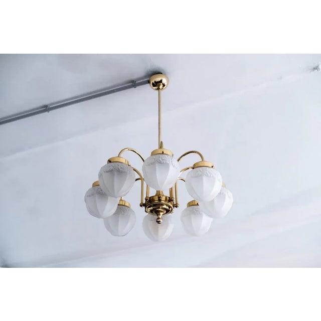 Furniture lamp, 8 Flame, brass, brass European Plug (up to 250V).The wiring of this item may be original and might need...