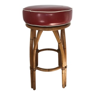 1950s Vintage Heywood Wakefield Bamboo Bar Stool For Sale