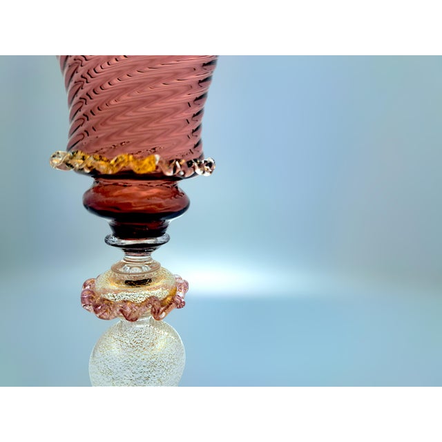 Venetian Tipetto Goblet in Murano Glass from Manifattura Di Murano, 1970s For Sale - Image 4 of 12